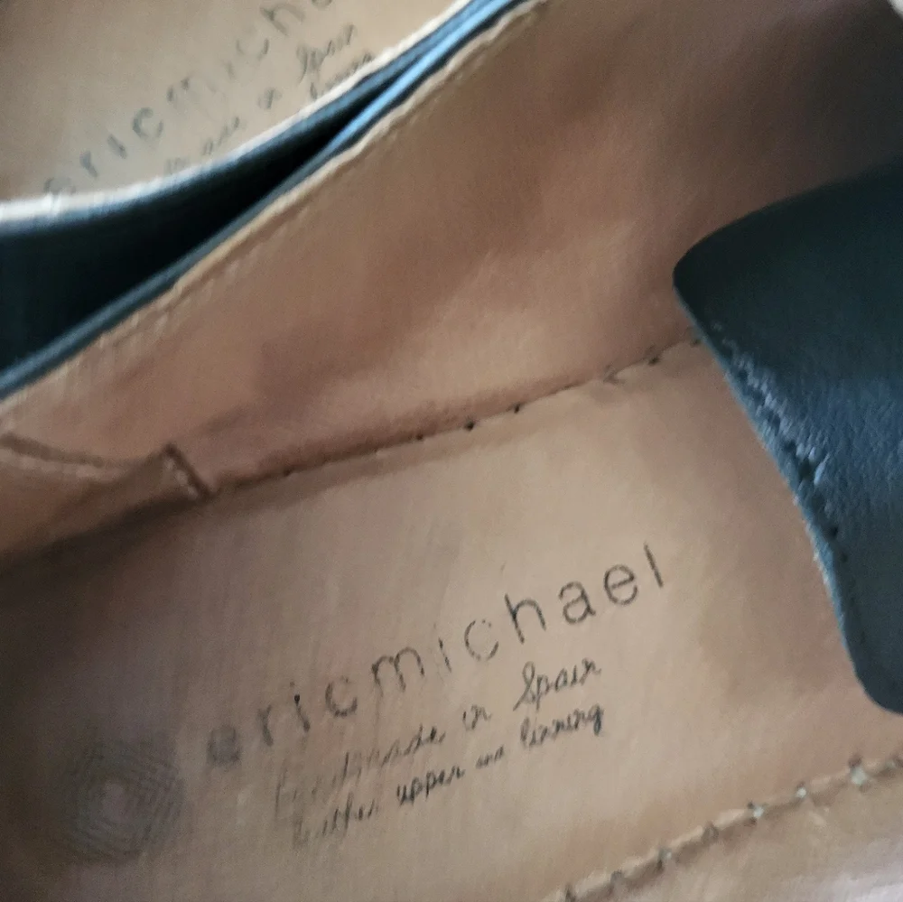 Eric Michael Serena Leather Espadrille Platform Sneakers Black 39‎ EU / 8.5-9 US